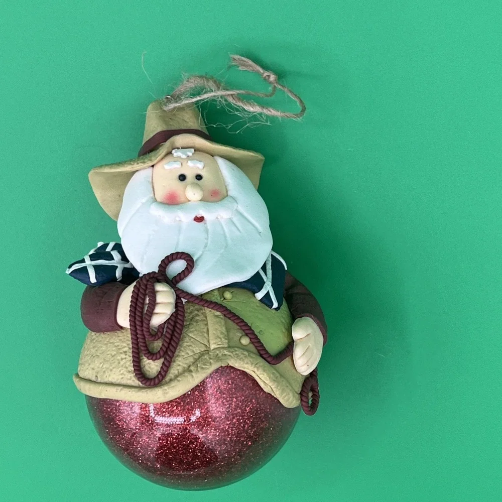 Cowboy‎ Santa Claus Round up Christmas Ornaments 5